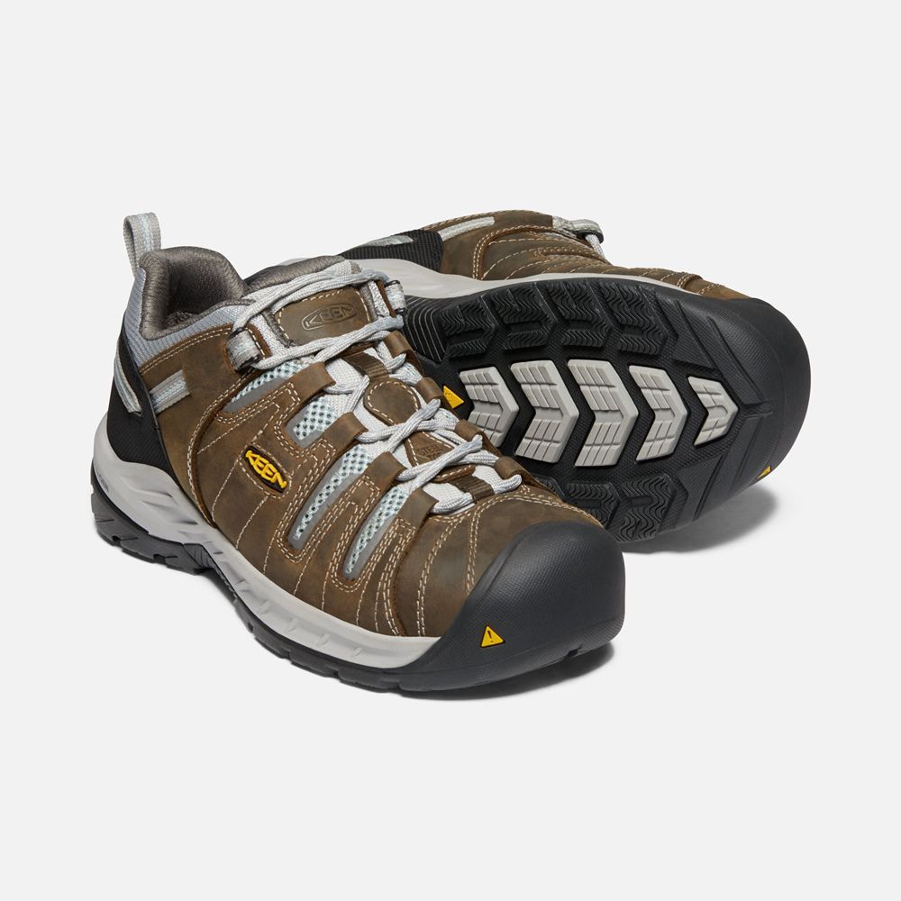 Keen Werkschoenen Dames Zwart Bruin - Flint Ii (Steel Toe) - 54796-WYQN